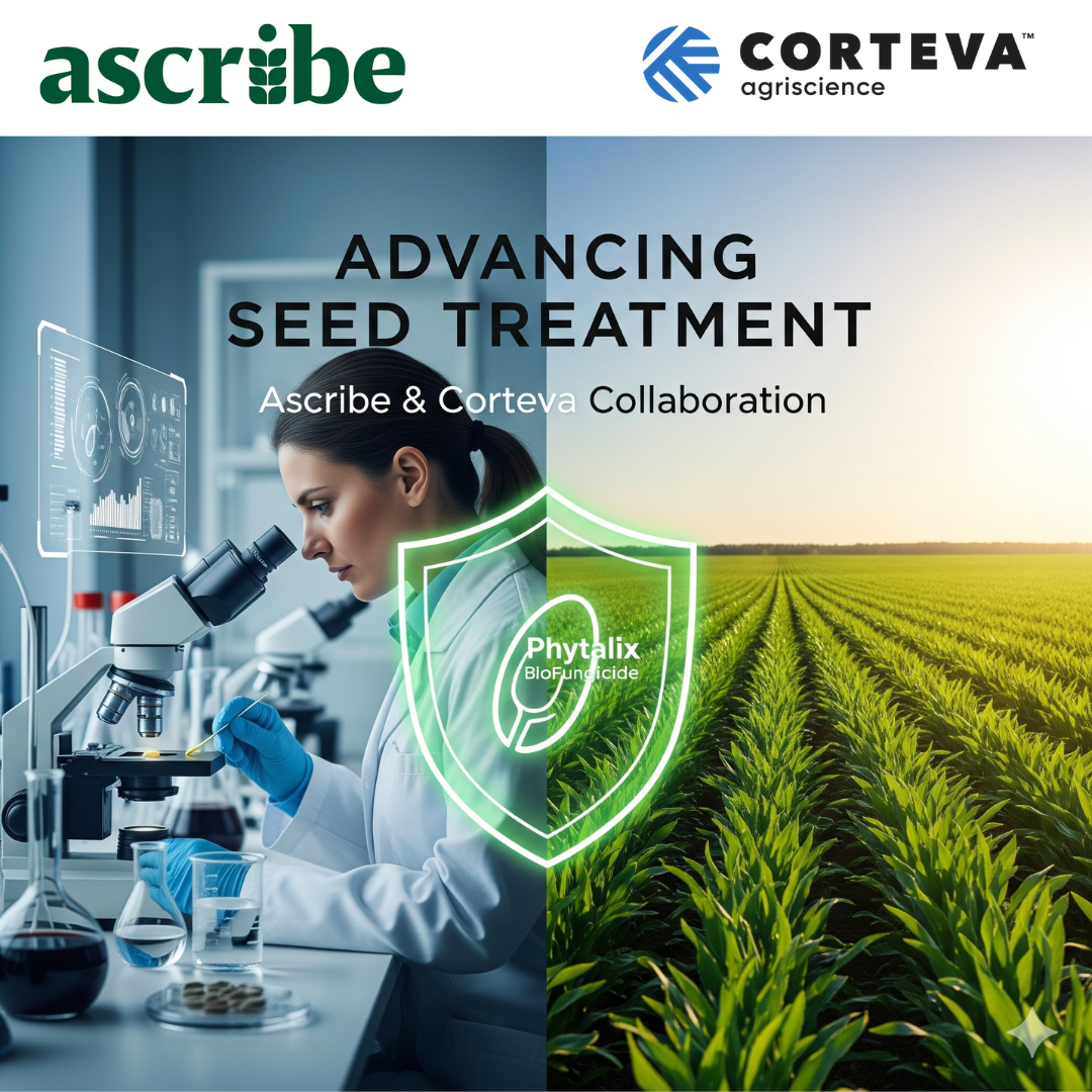 Ascribe Announces Collaboration with Corteva to Advance Seed Treatment Use for Phytalix® Biofungicide